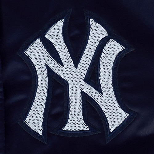 NY Yankees Ladies Gameday Satin Jacket - front