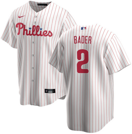 Harrison Bader Youth Jersey - Philadelphia Phillies Replica Kids Home Jersey