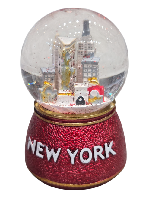 NY Shopping 45mm Snowglobe - Red
