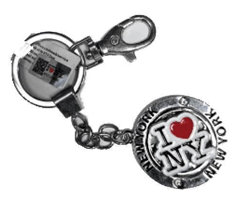 I Love NY Rotating Keyring animated