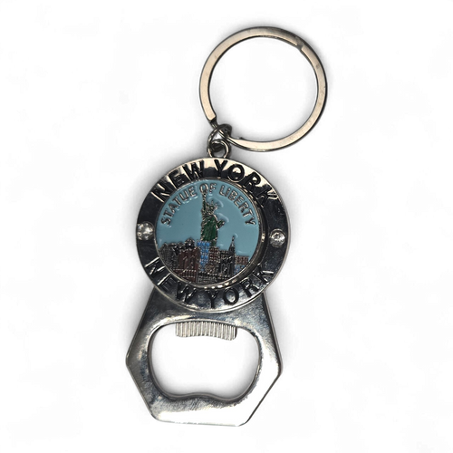 Liberty Skyline Rotating Bottle Opener Keychain