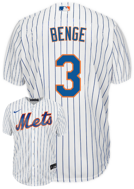 Carson Benge Jersey - NY Mets Replica Adult Home Jersey