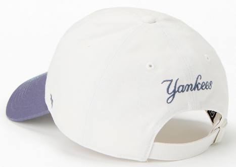 NY Yankees Foundation Script - Lavendar 2-Tone Clean Up Adjustable Cap - back