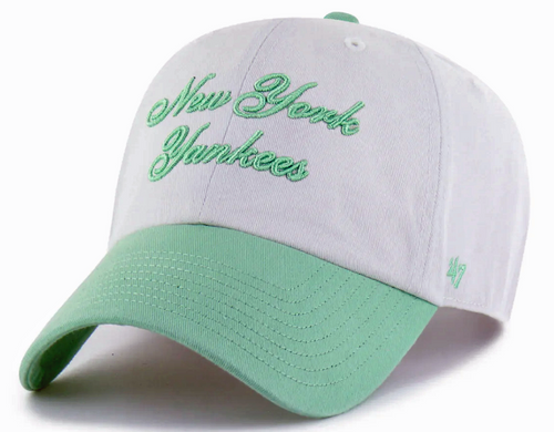 NY Yankees Gelato Clean Up Adjustable Cap - Green/Natural Dad Hat