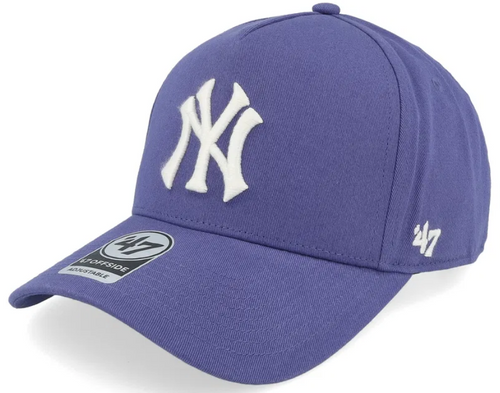 NY Yankees Offside Adjustable Cap - Purple Snapback Hat - front