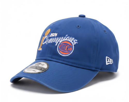 NY Knicks 2026 Champions Script 9TWENTY Adjustable Hat - Royal Blue