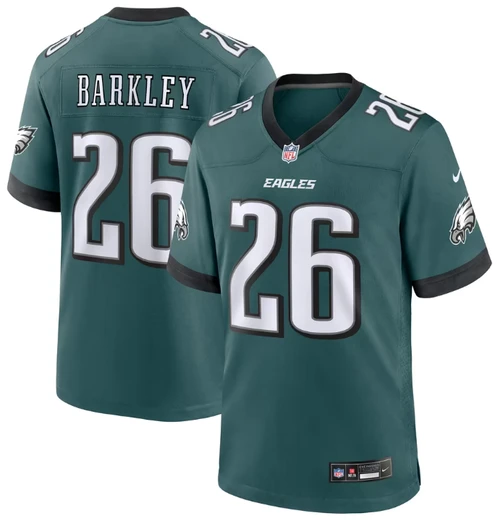 Saquon Barkley Youth Jersey - Teal Philadelphia Eagles Kids Nike Game Jersey