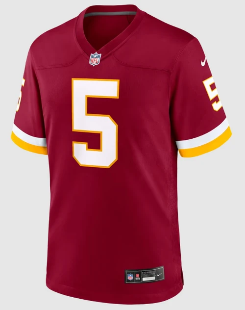 Jayden Daniels Youth Jersey - Red Washington Commanders Kids Nike Game Jersey - front