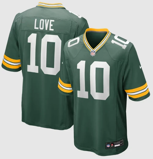 Jordan Love Youth Jersey - Green GB Packers Kids Nike Game Jersey