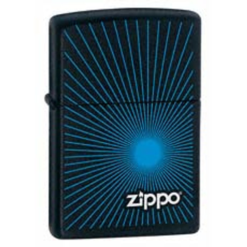 Zippo Blue Starburst Black Matte Zippo