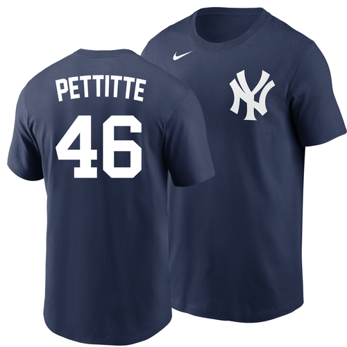 Yankees Andy Pettitte Name and Number Mens Tee