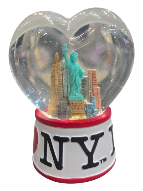 I Love NY Heart Shaped 65mm Snowglobe