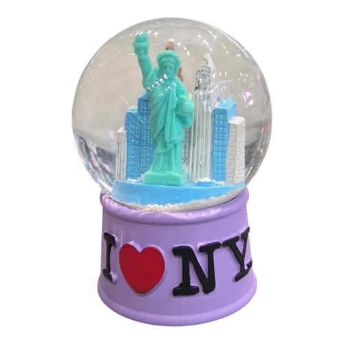 I Love NY Purple 45mm Snowglobe