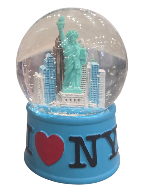 I Love NY Blue 45mm Snowglobe