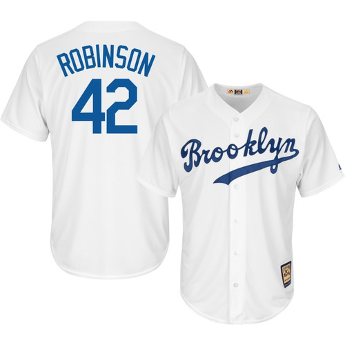 AUTHENTIC MAJESTIC XL JACKIE ROBINSON BROOKLYN DODGERS COOPERSTOWN JERSEY  6240