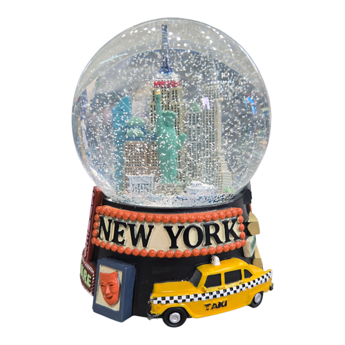 NYC Icons Broadway Themed 100mm Musical Snowglobe
