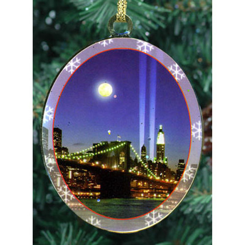 WTC Memorial Lights Double Sided Ornament
