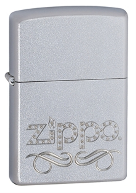 Statue of Liberty US Flag Satin Chrome Zippo