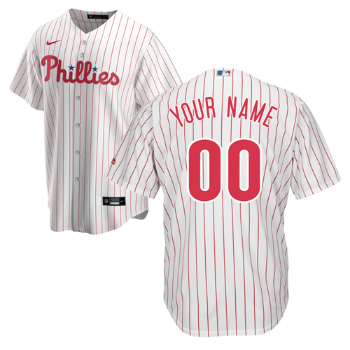 Philadelphia Phillies Replica Personalized Youth Home Jersey