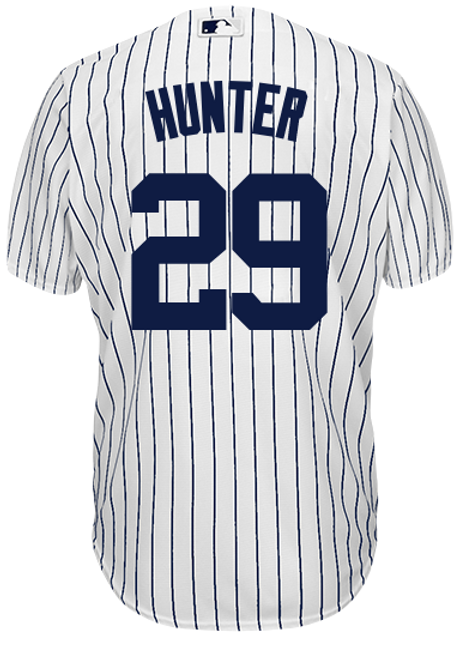 Catfish Hunter Jersey - NY Yankees Pinstripe Cooperstown Replica Throwback Jersey