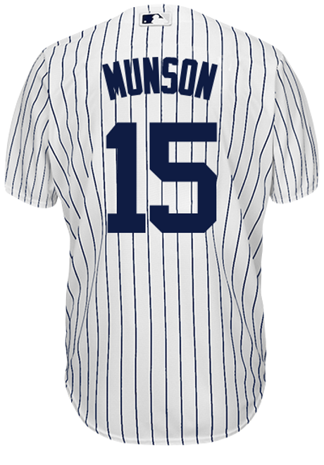 Thurman Munson Jersey - NY Yankees Pinstripe Cooperstown Replica Throwback Jersey