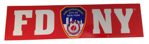 FDNY Red Bumper Sticker