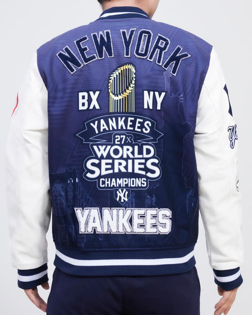 NEW YORK YANKEES 26-TIME WORLD CHAMPIONSHIP BASEBALL JACKET 5XL Padded Read