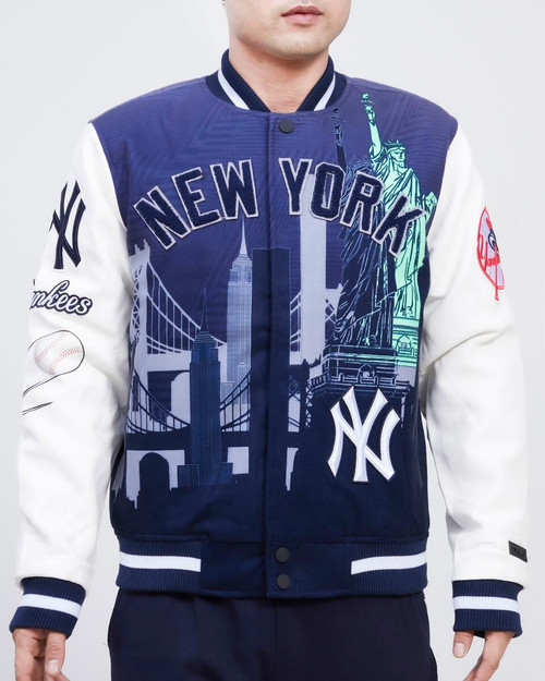 New York Yankees MLB Heritage Dark Blue Varsity Jacket