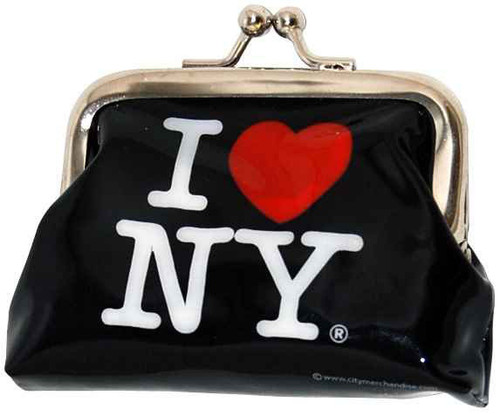 I Love NY Black Coin Purse