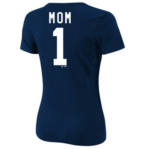 Yankees Mom Name & Number Ladies T-shirt