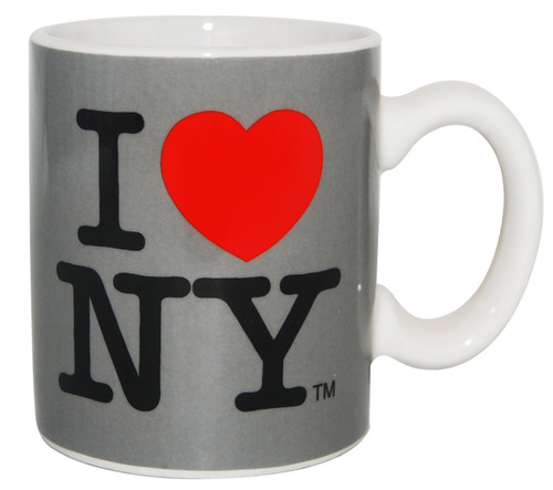 I Love NY Mini Mug - Grey