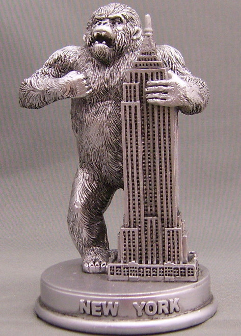 King Kong Empire State Pewter Figurine - 3 Inch