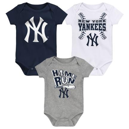 Yankees Baby "Triple Play" 3pc. Creeper Set