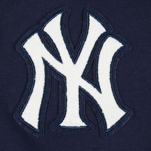 NY Yankees Embroidered Logo Navy Hooded Sweatshirt