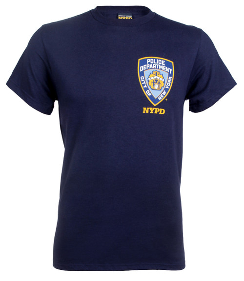 NYPD Badge Navy and Gold T-Shirt