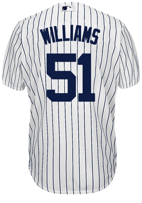 2005-06 NEW YORK YANKEES WILLIAMS #51 MAJESTIC JERSEY (HOME) XXL