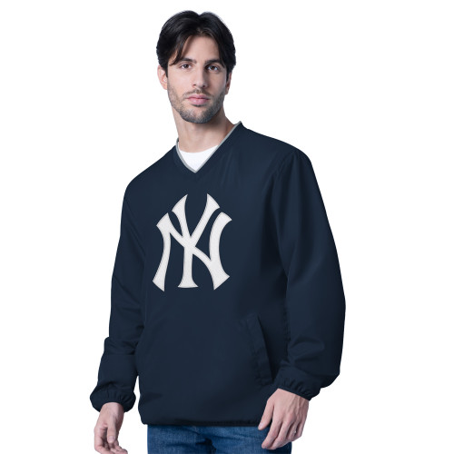 NY Yankees Pullover V-Neck Windbreaker
