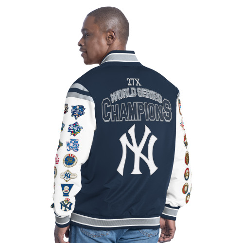 NY Yankees 27X World Series Midweight Varsity Jacket - back