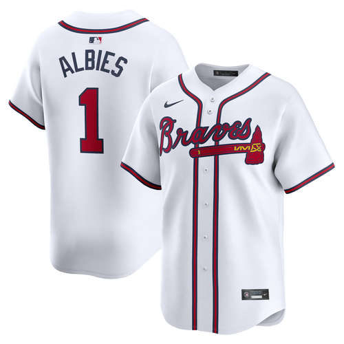 Ozzie Albies Jersey - Atlanta Braves Limited Adult Home Jersey