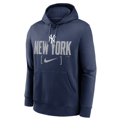NY Yankees Club Slack Fleece Hooded Sweatshirt - Navy
