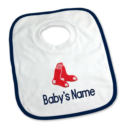 Boston Red Sox Personalized Pullover Baby Bib