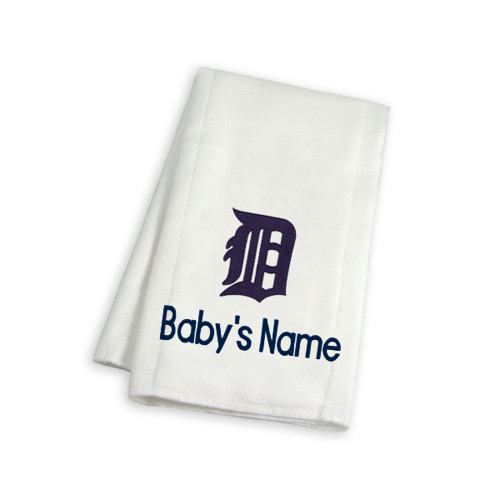 Detroit Tigers Personalized Burp Cloth