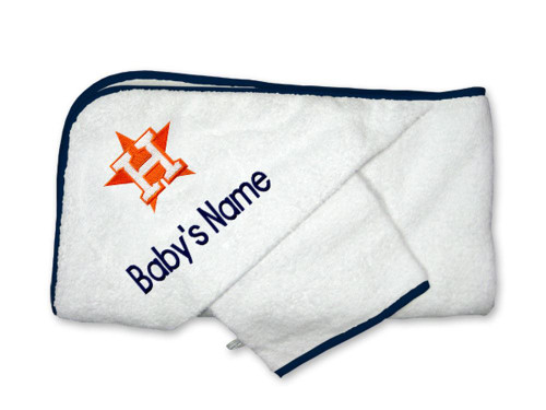 Houston Astros Personalized Towel and Wash Cloth Gift Set