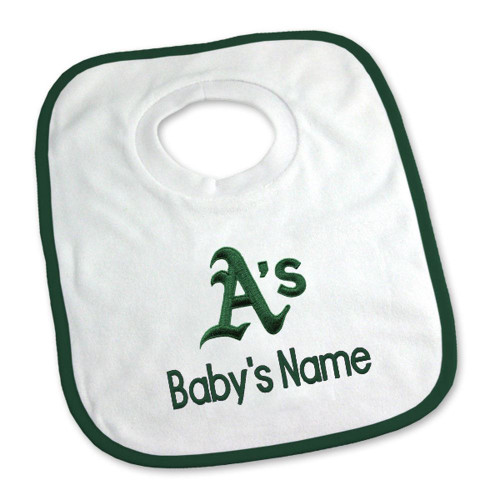 Oakland Athletics Personalized Pullover Baby Bib
