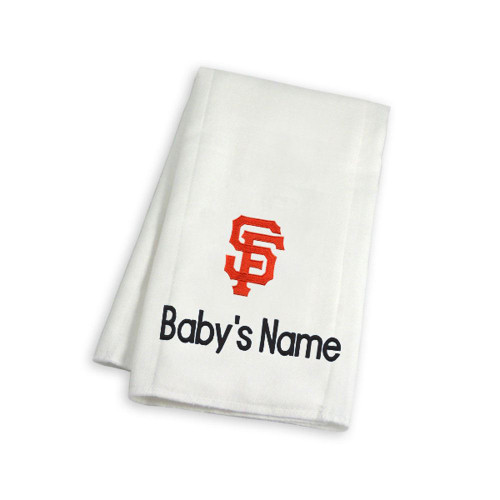 SF Giants Personalized Burp Cloth