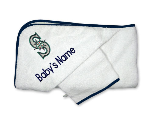Seattle Mariners Personalized Towel and Wash Cloth Gift Set