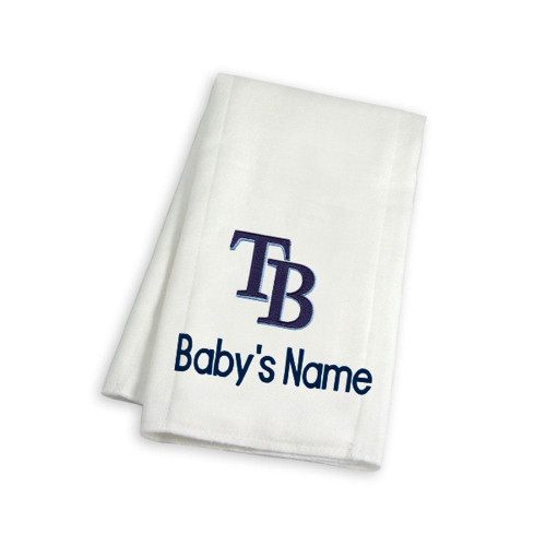 Tampa Bay Rays Personalized Burp Cloth