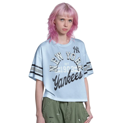 NY Yankees Boyfriend Fit Ladies Jersey T-Shirt by Starter
