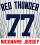 Red Thunder Ladies Jersey - Clint Frazier Yankees Womans Nickname Home Jersey