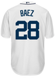 Javier Baez Jersey - Detroit Tigers Replica Adult Home Jersey- back